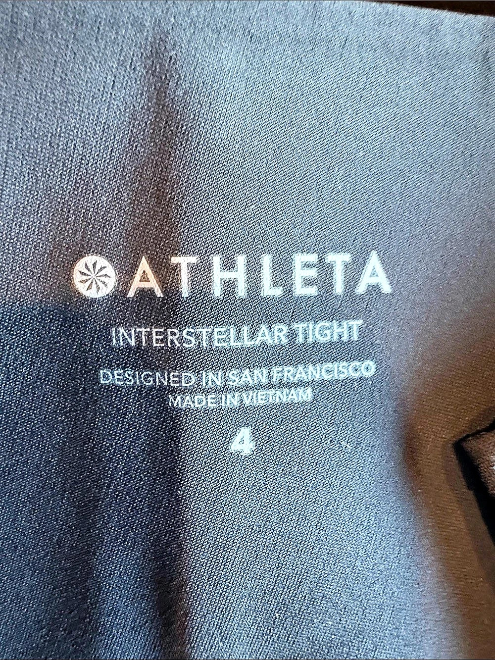 Athleta Interstellar Tight Black Size 4 Like New - Picture 6 of 6